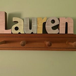 Lauren’s coat or book bag hooks